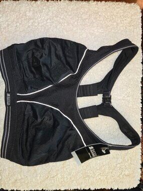 NWT Shock Absorber S5044 High Impact Sports Bra Black 34I US / 34G UK